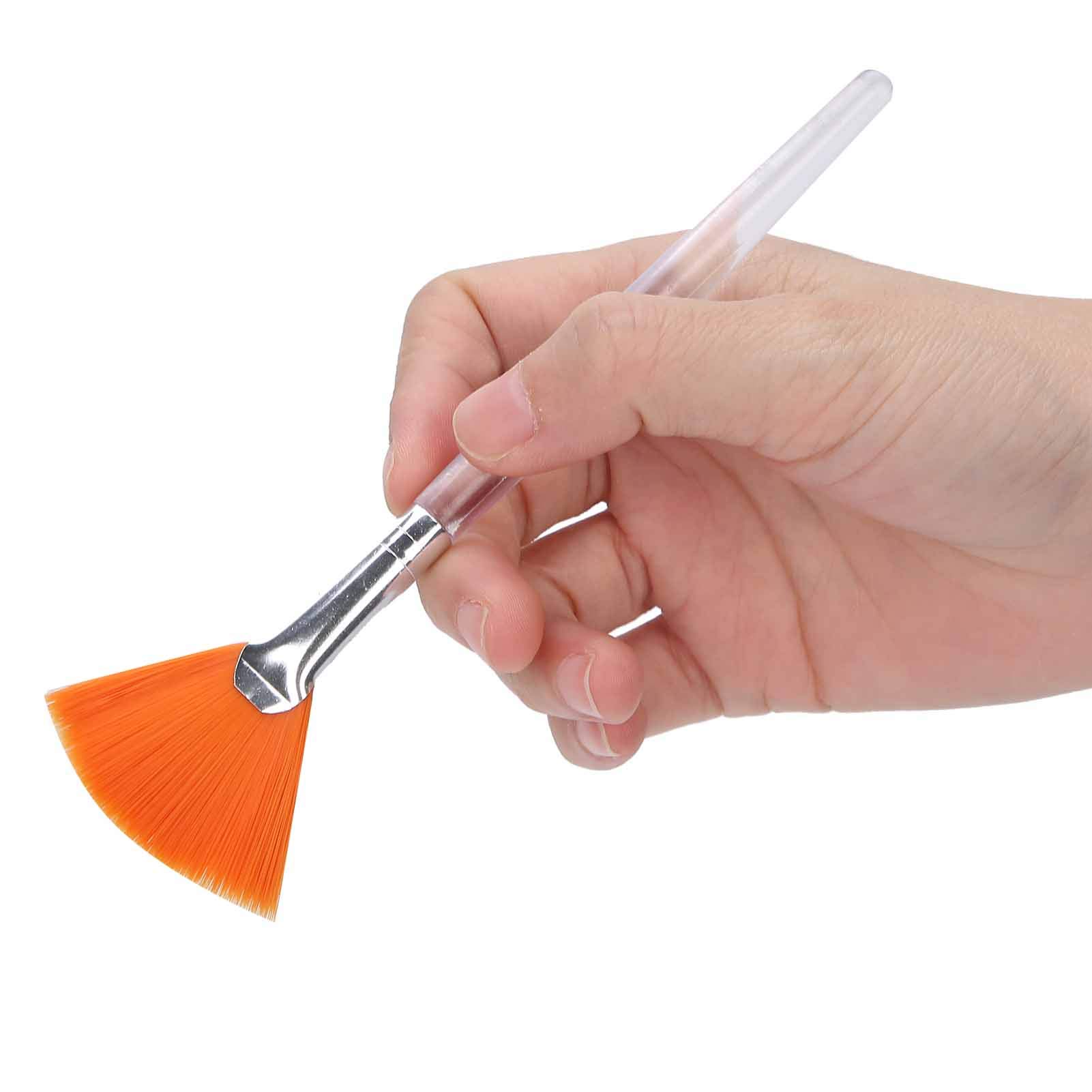 10pcs Soft Facial Mask Brushes - Professional Cosmetic Makeup Applicator Fan Brushes for Skincare & Spa Treatments at Home