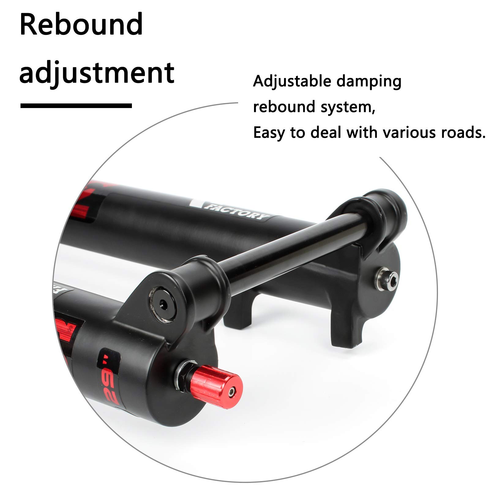 27.5 & 29 Inch Mountain Bike Forks - 15x110mm Thru Axle, 160mm Air Suspension Travel for Downhill/DH Bikes (Gold Inner Tube) - Perfect for Trail Riding, Enduro & Mountain Biking Adventures