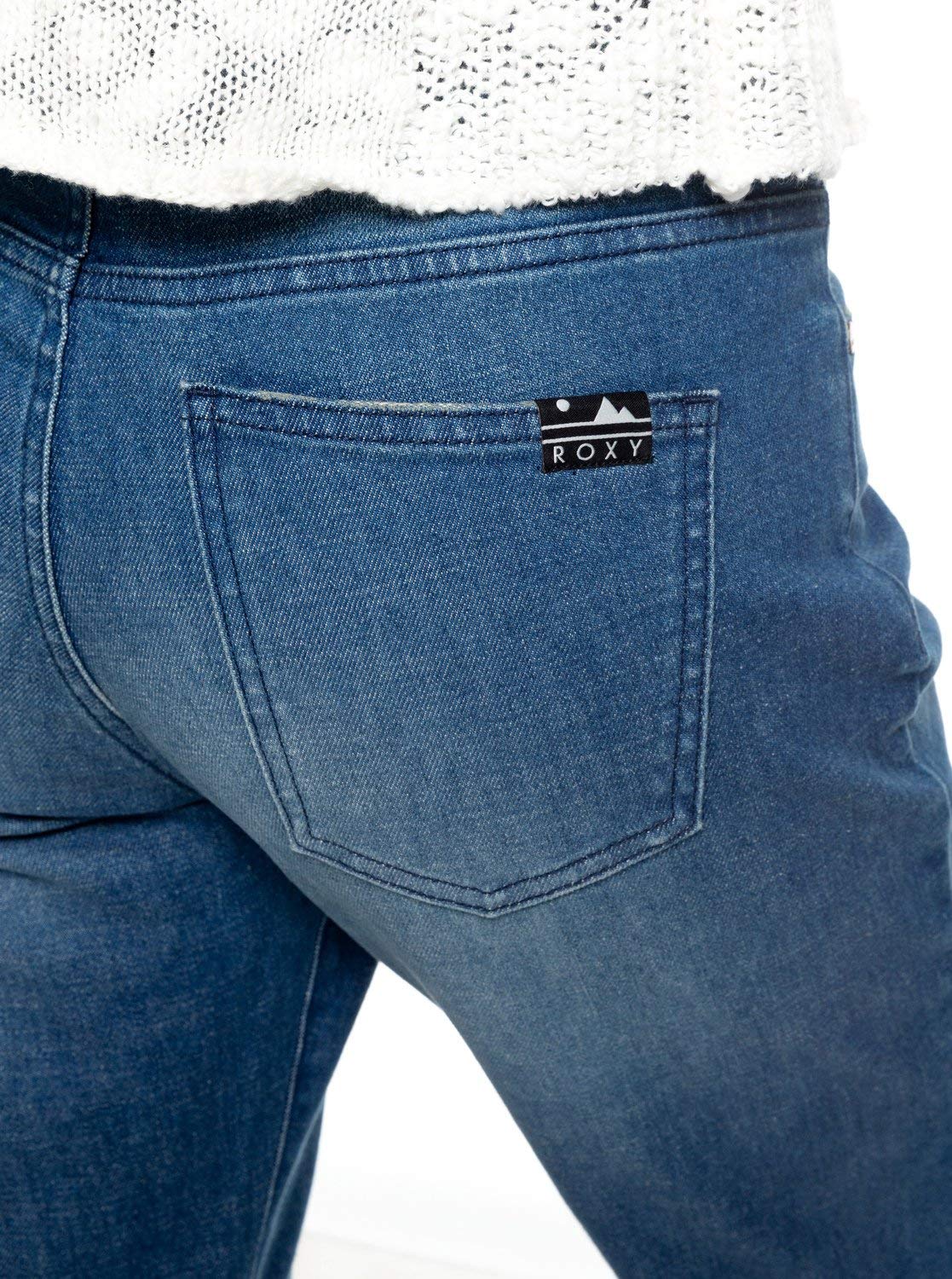 Roxy Women's Good Story Straight Fit Jeans - Dark Indigo Blue - Size 27 - Comfortable & Stylish for Casual Wear, Work & Everyday Outfits