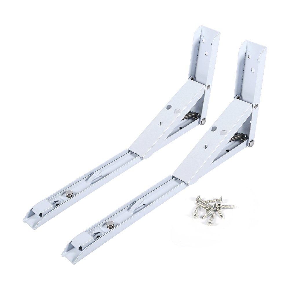Spring Loaded Angle Brackets 4 Sizes - Shelf Brackets for Tables (12 Inch) - Kitchen & Garage Storage