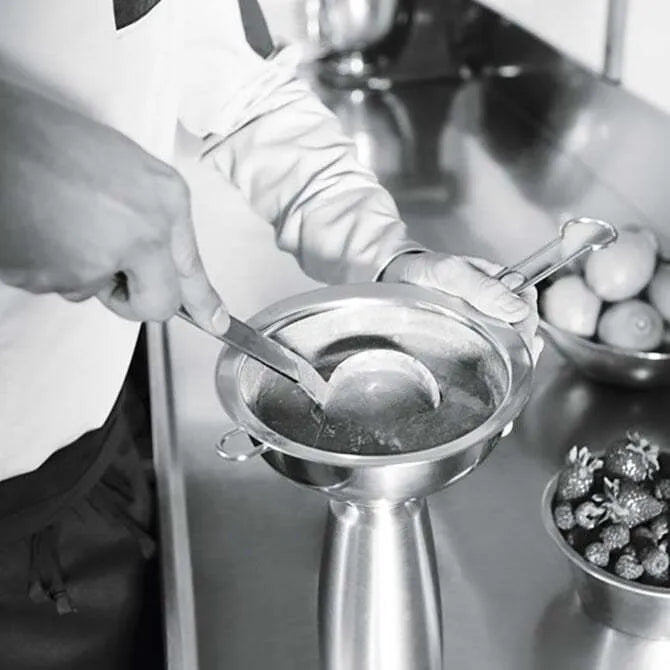 Premium iSi Funnel & Sieve Set - Stainless Steel Kitchen Strainer for Baking, Cooking, and Cocktail Making - Essential for Home Chefs & Bartenders