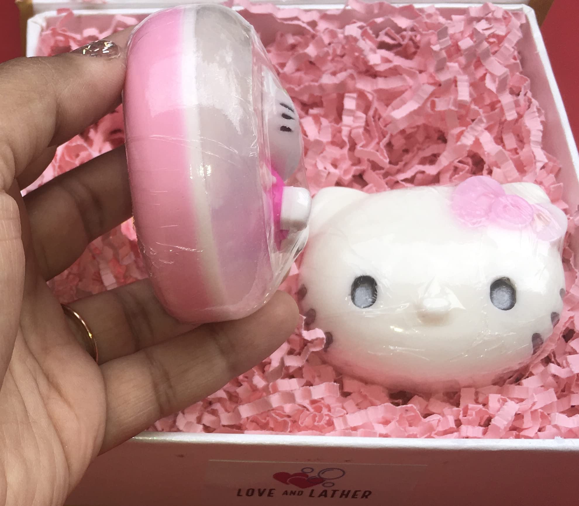 Hello Kitty Soap Set for Kids - 2 Pack (1 Shaped Soap + 1 Eraser Soap) | Fun Bath Time Gifts for Girls | Birthday Party Favors & Return Gifts