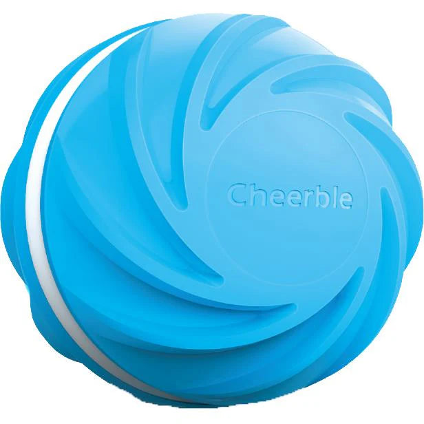 Cheerble Wicked Ball Cyclone - Interactive Self-Rolling Cat Toy with Motion Sensor (Blue) - Fun Exercise Toy for Indoor Cats & Kittens - Perfect for Playtime & Stress Relief