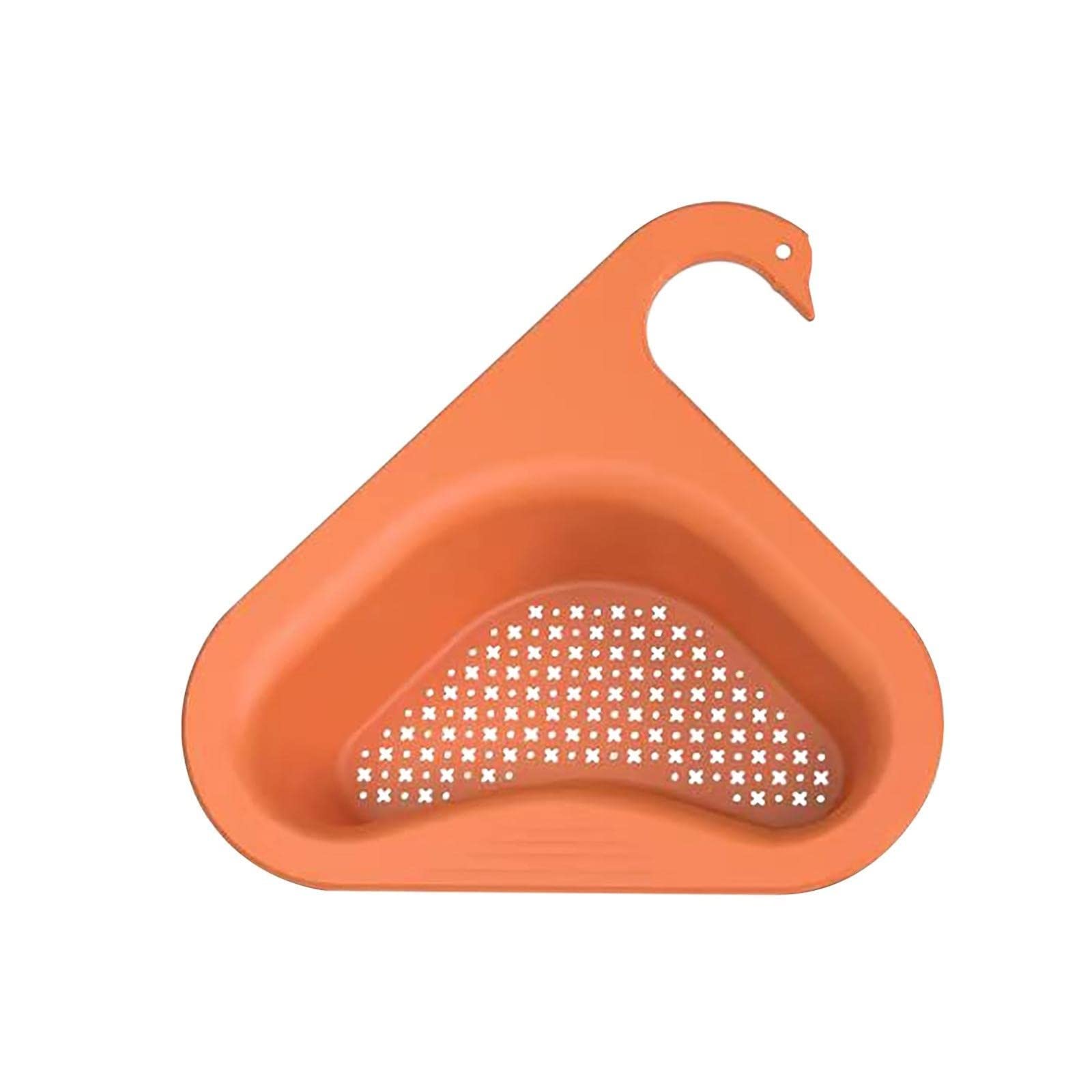 Triangular Sink Strainer Organizer - Large Roll-Up Drying Rack for Vegetables, Fruits & Tea Storage | Space-Saving Kitchen Shelf & Filter Tray | Perfect for Small Kitchens & Over-Sink Organization