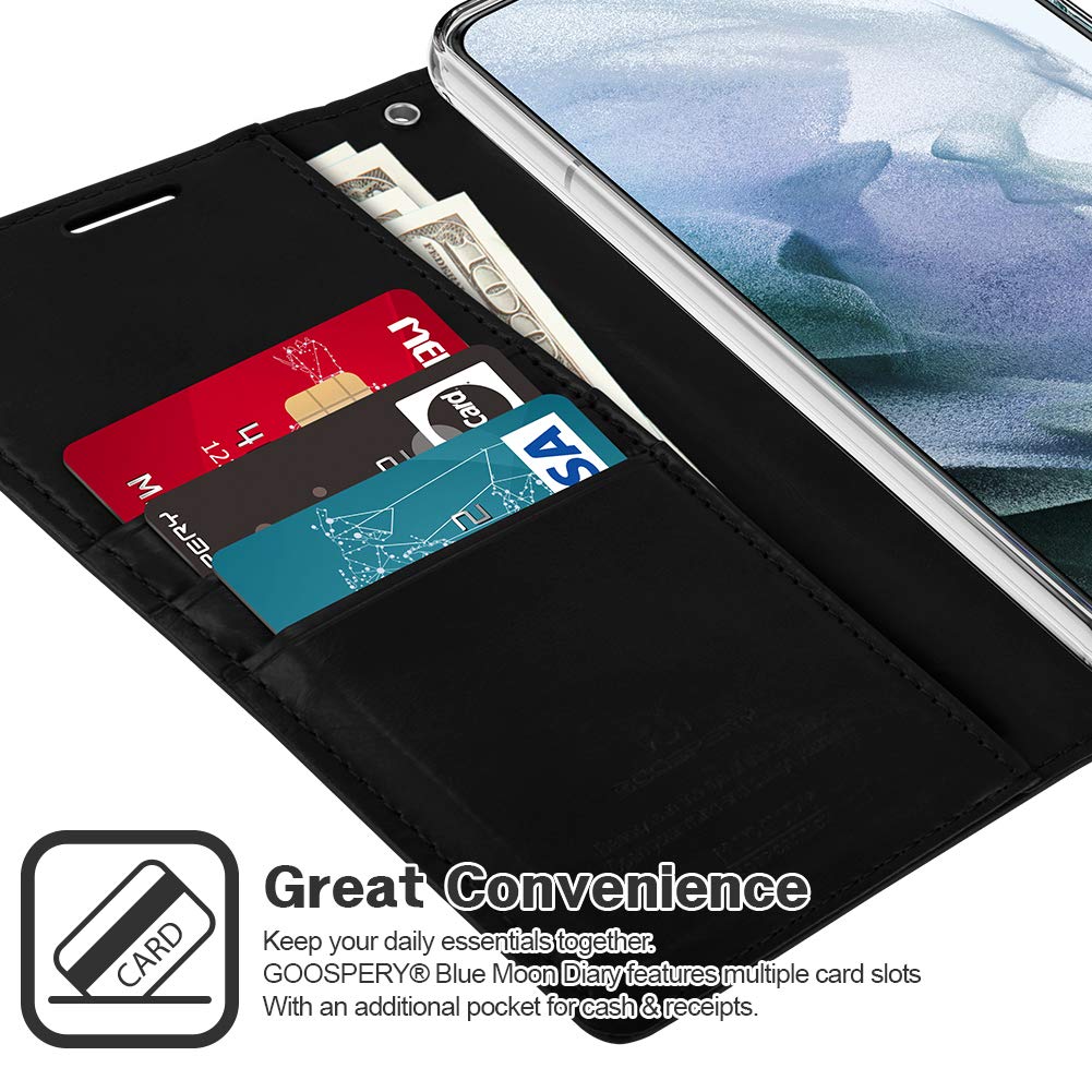 Premium PU Leather Stand Flip Card Holder Phone Case for Samsung Galaxy S21 Plus 6.7