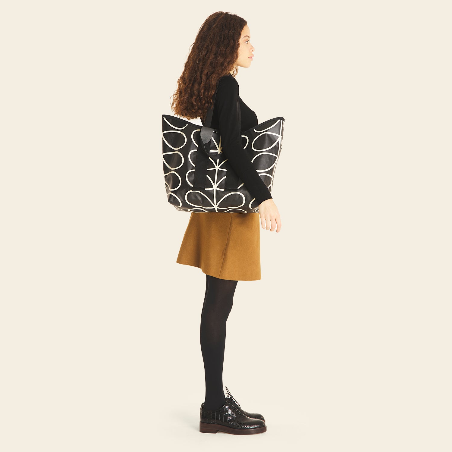 Stylish Large Carryall Tote Bag with Linear Stem Design - Perfect for Work, Travel & Shopping | Durable & Fashionable Handbag for Women