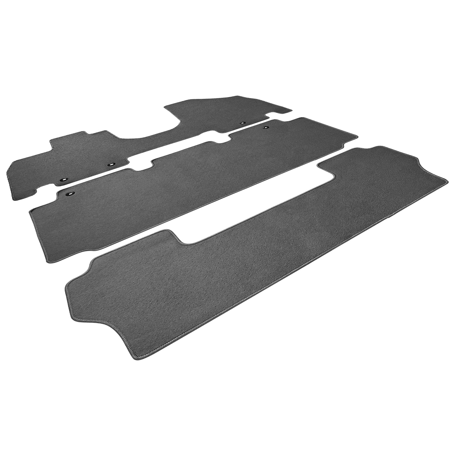 FREEMOTOR802® Custom Fit Nylon Car Floor Mats for 2011-2017 Honda Odyssey - 3-Piece Set, Non-Slip Gray Interior Accessories | Perfect for Family Road Trips & Daily Commutes