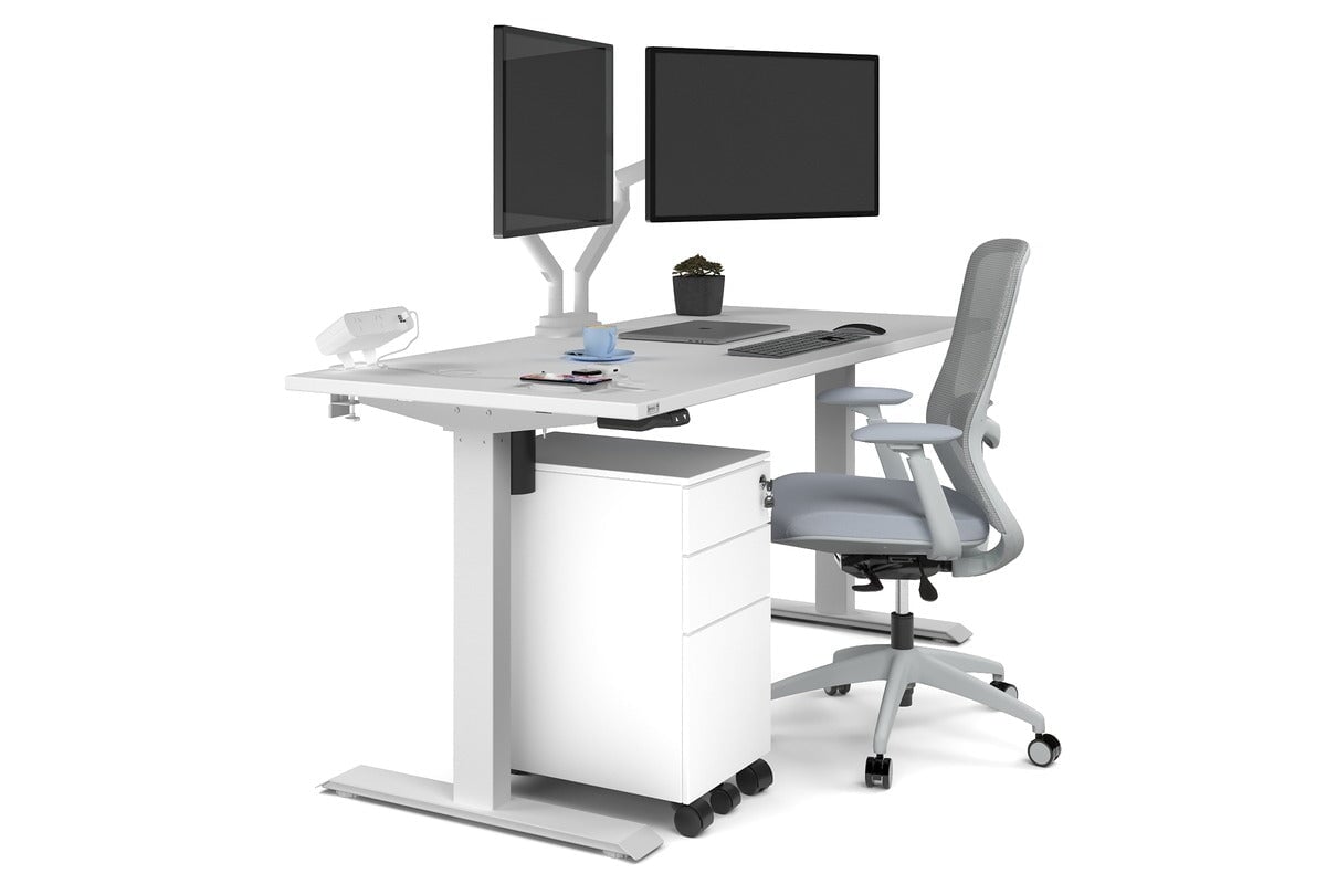 Height Adjustable Desk 1600L x 700W - Ergonomic Standing Desk for Home & Office - Perfect for Work, Study & Gaming