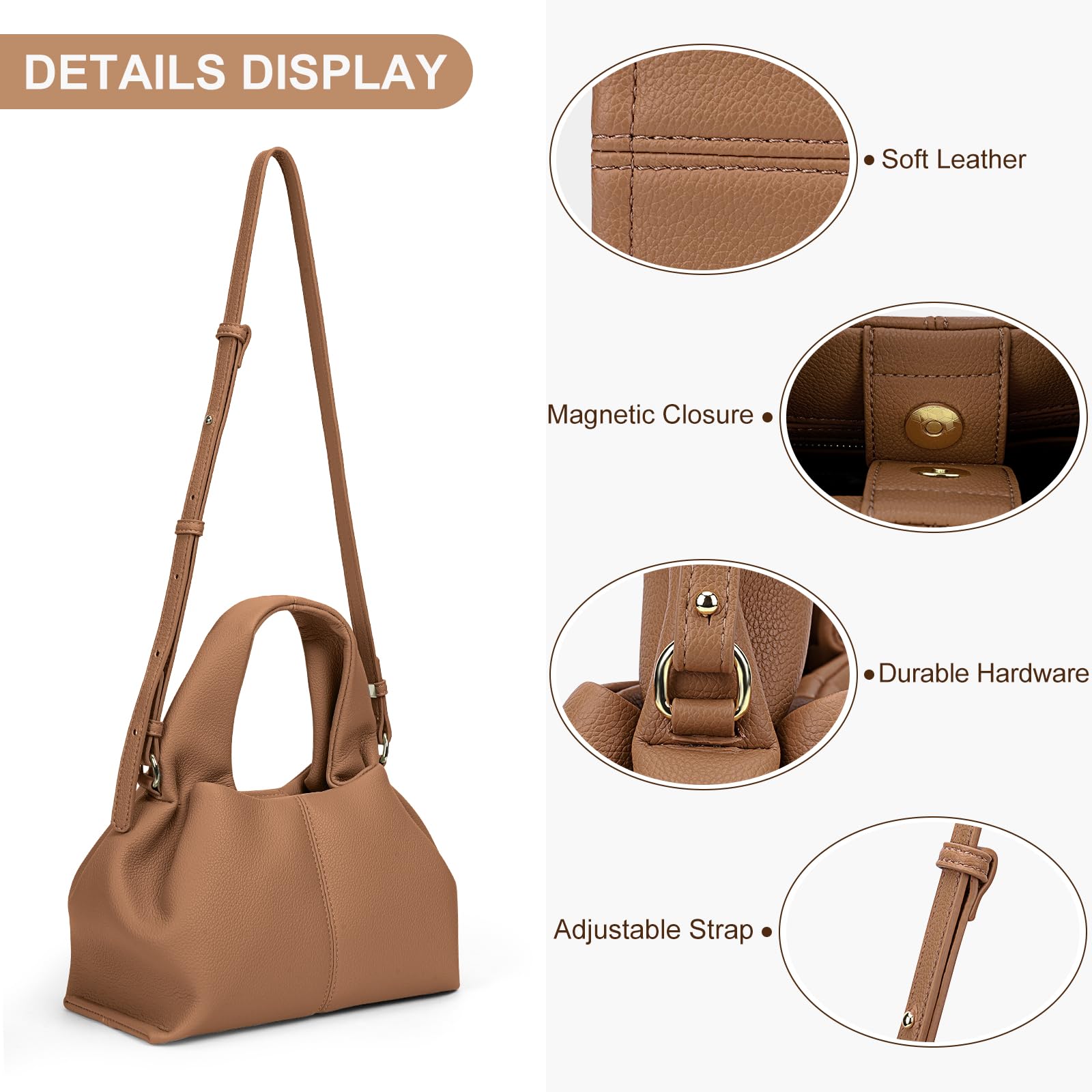 Stylish Women's Crossbody Bag - Juoxeepy Chic Shoulder Purse & Handbag for Everyday Use | Perfect as a Satchel, Clutch or Dumpling Cloud Bag for Work, Travel & Shopping