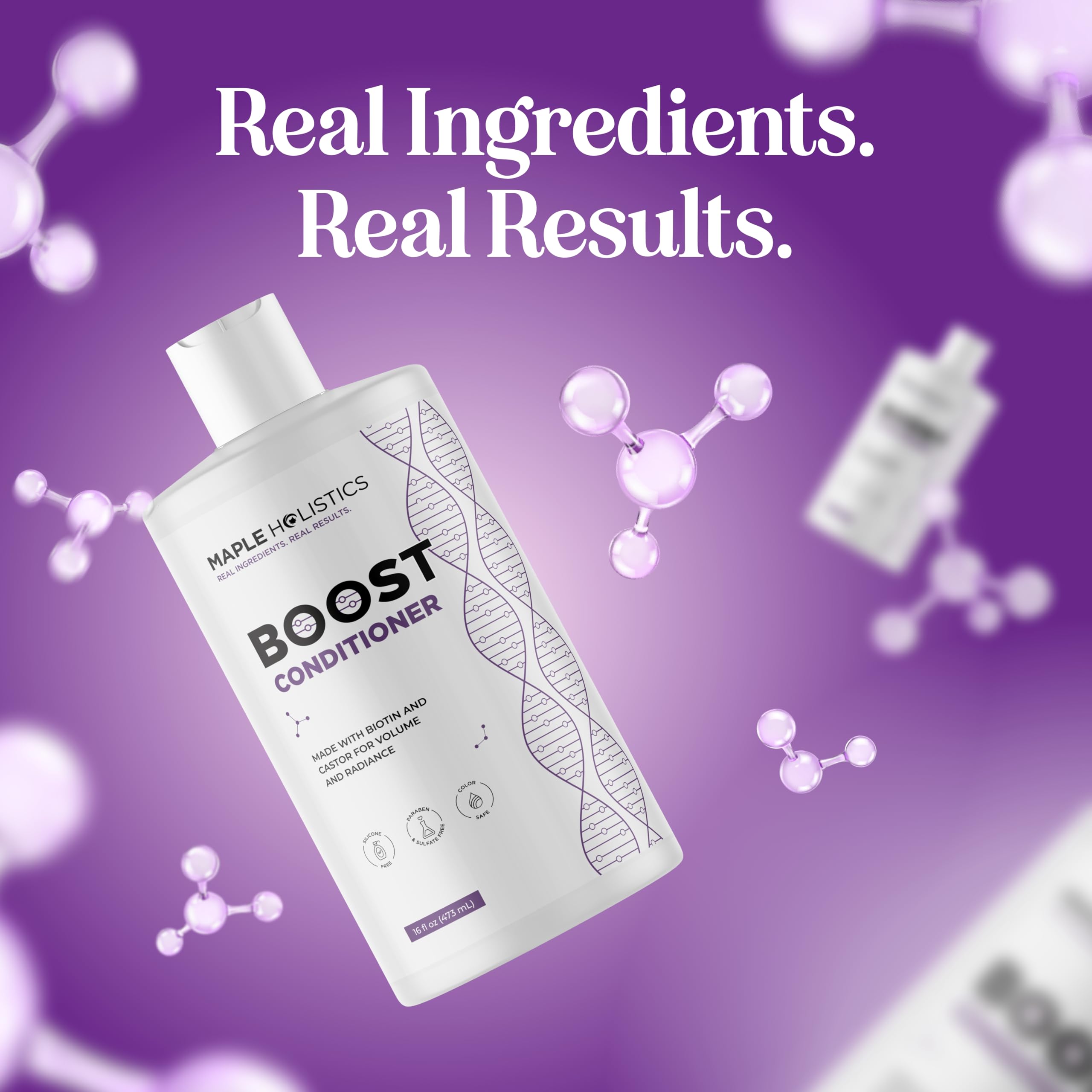 Boost Biotin & Collagen Hair Conditioner for Growth - Sulfate-Free Moisturizing Treatment with Castor & Rosemary Oil for Fine, Weak & Dull Hair - Volumizing for Women & Men (16 Fl Oz) - Perfect for Daily Hair Care & Damaged Hair Repair