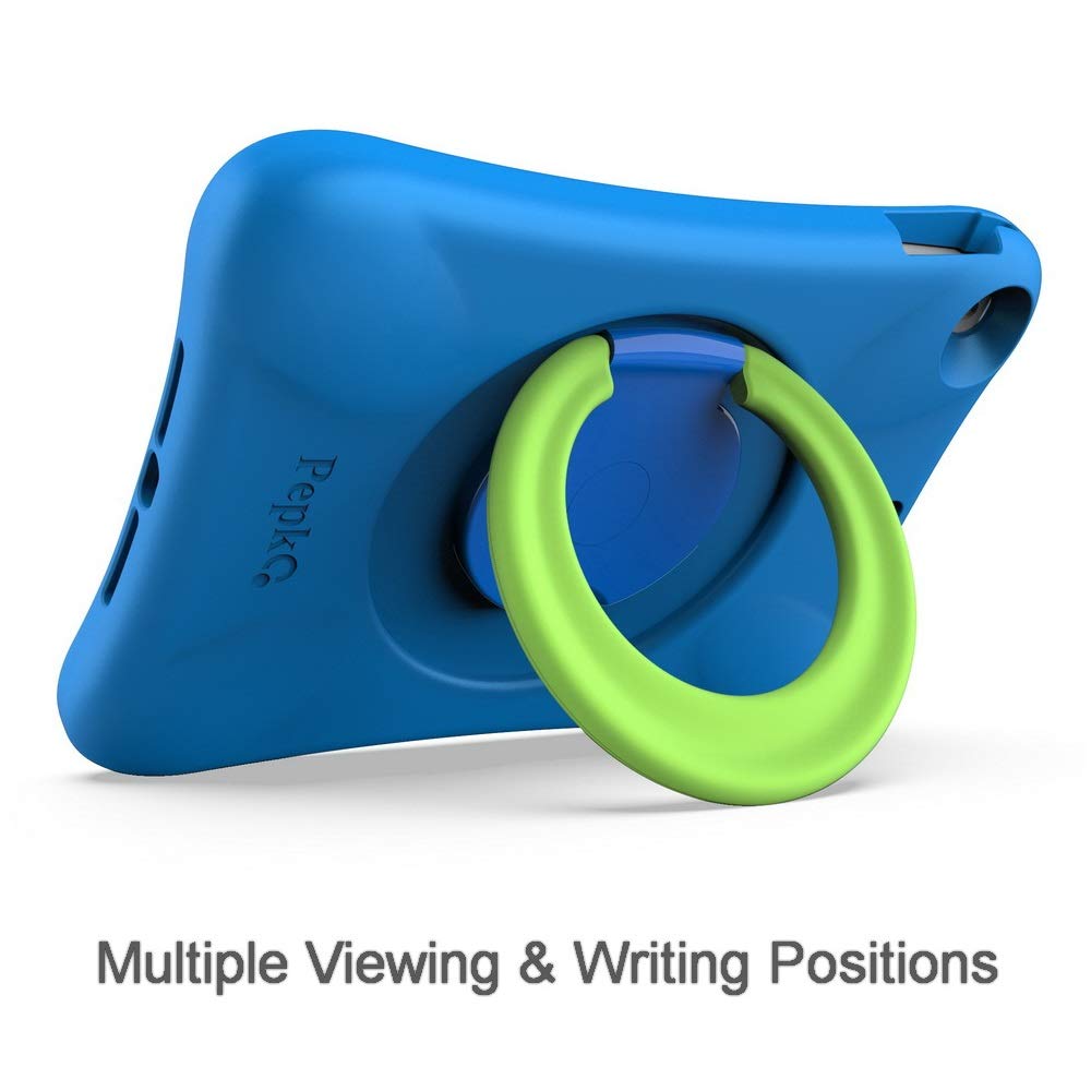 NLR FUN Pekoo Kids EVA Protective Case for iPad Air 10.5-Inch (3rd Gen 2019) - Shockproof Lightweight Stand Cover with Multi-Angle Viewing | Blue & Green | Perfect for School, Travel & Home Learning
