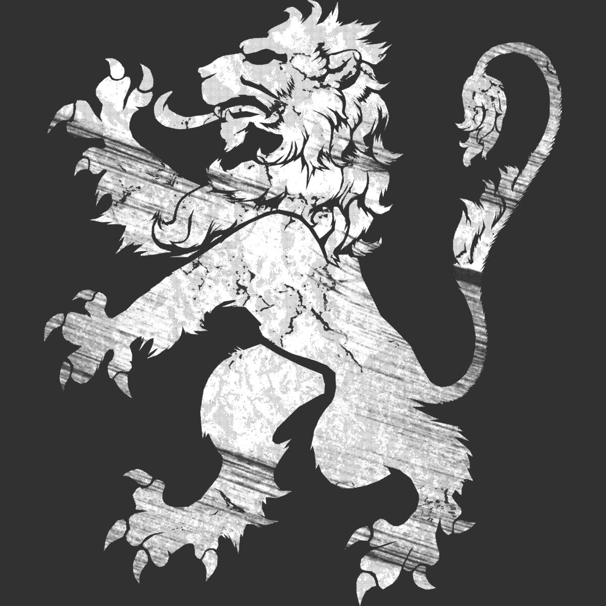 Design By Humans Men's White Lion Rampant Graphic Tank Top - Soft Cotton Muscle Tee for Gym & Casual Wear - Perfect for Workouts, Summer Outfits, and Street Style