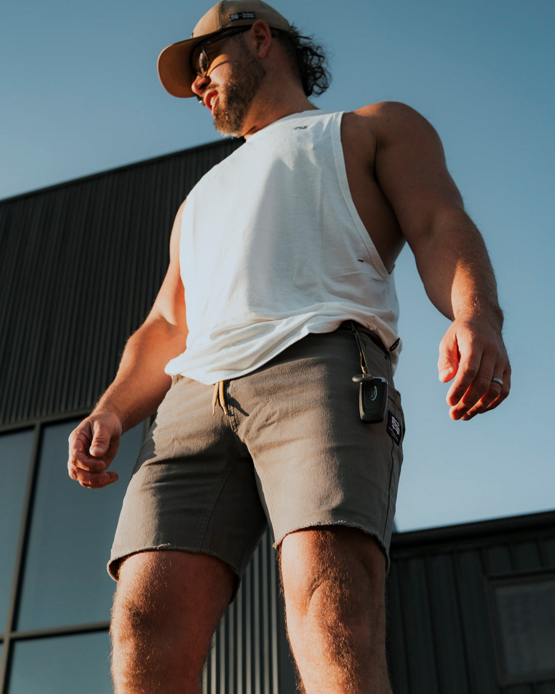 Premium GOAT SHORTS for Men - Comfortable Athletic Shorts in Grey - Perfect for Running, Gym Workouts & Casual Wear