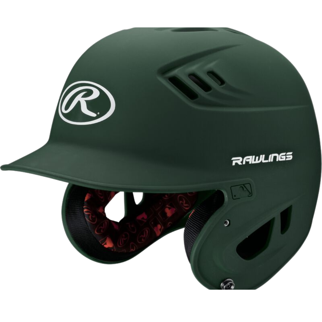 Rawlings R16 Matte Baseball Helmet - Single Tone Youth/Adult Protective Gear for Baseball, Softball & Training - R16M Model