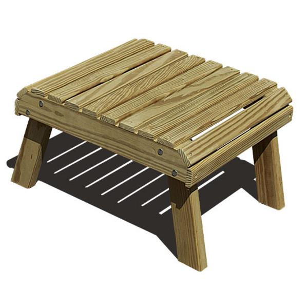 Treated Pine Footstool - Durable & Weather-Resistant Ottoman for Indoor & Outdoor Use - Perfect for Patio, Garden, or Living Room Decor