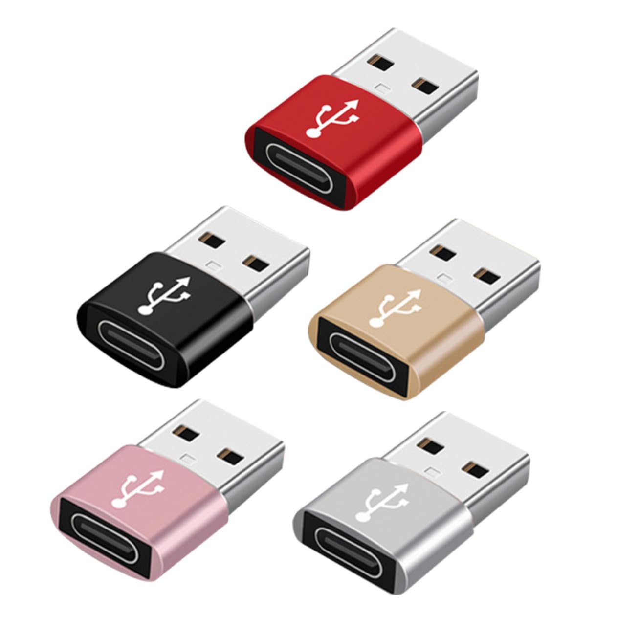5-Pack USB C to Micro USB Adapter - Female USB C to Male Micro USB Converter - Aluminum Alloy Adapter for Laptop, Phone & Tablet - Fast Data Transfer & Charging for Travel, Office & Home Use