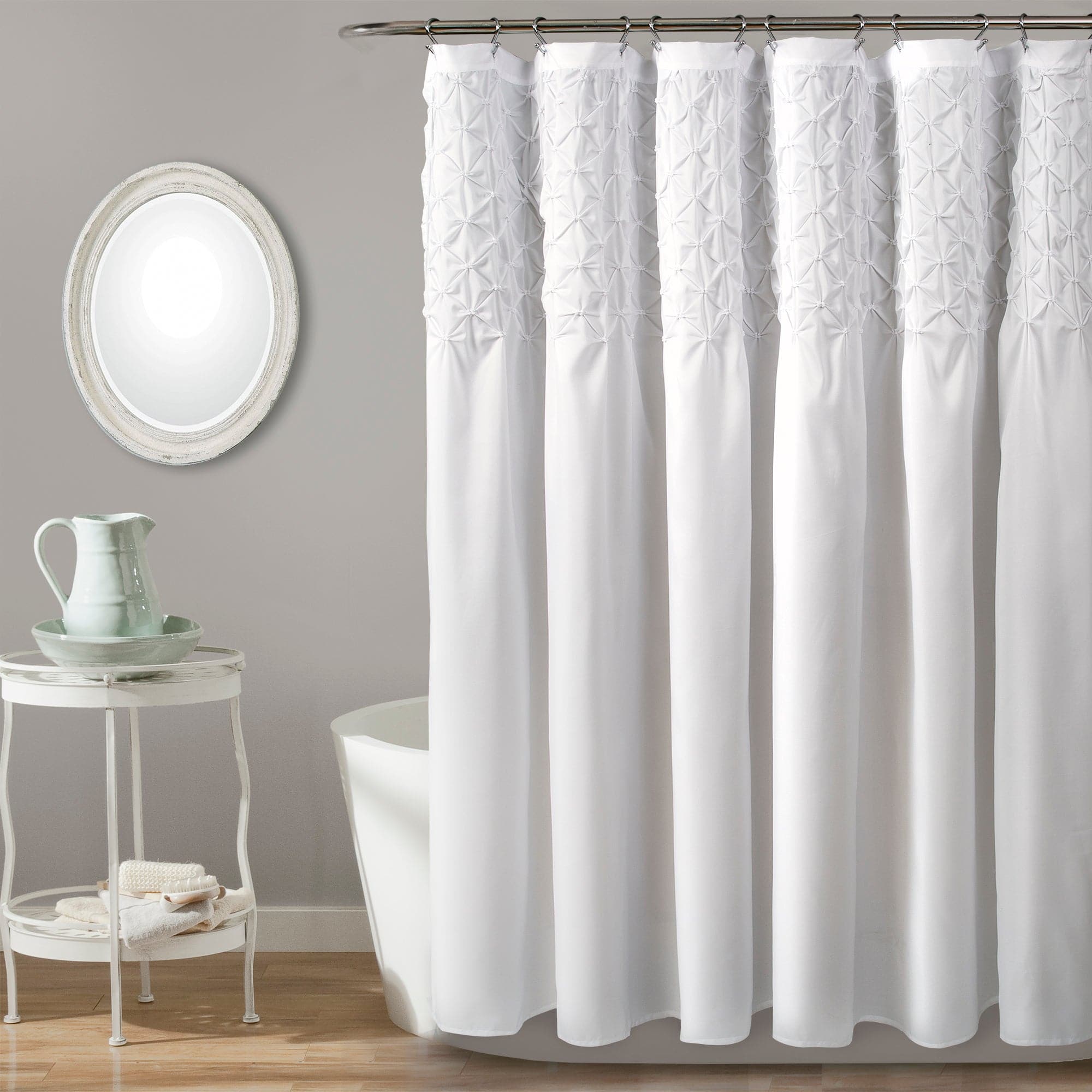 Bayview Waterproof Fabric Shower Curtain - Elegant Bathroom Decor for Home & Hotel Use - Perfect for Bathrooms, Spas, and Guest Rooms