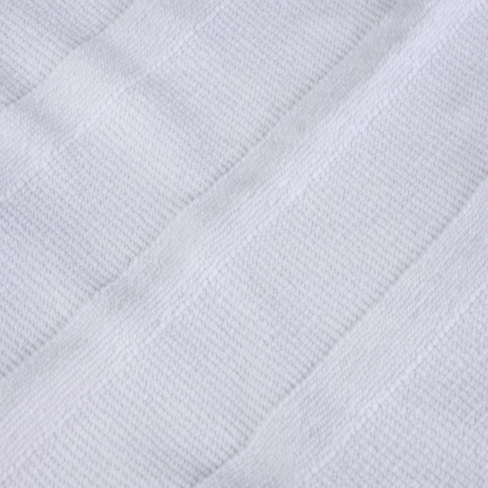 Premium 3-Piece Ribbed Cotton Towel Set - Super Absorbent & Quick-Dry Bath, Hand & Face Towels - Soft Textured Spa & Shower Essentials for Home Luxury (White) - Perfect for Bathrooms, Guest Rooms & Spa Days