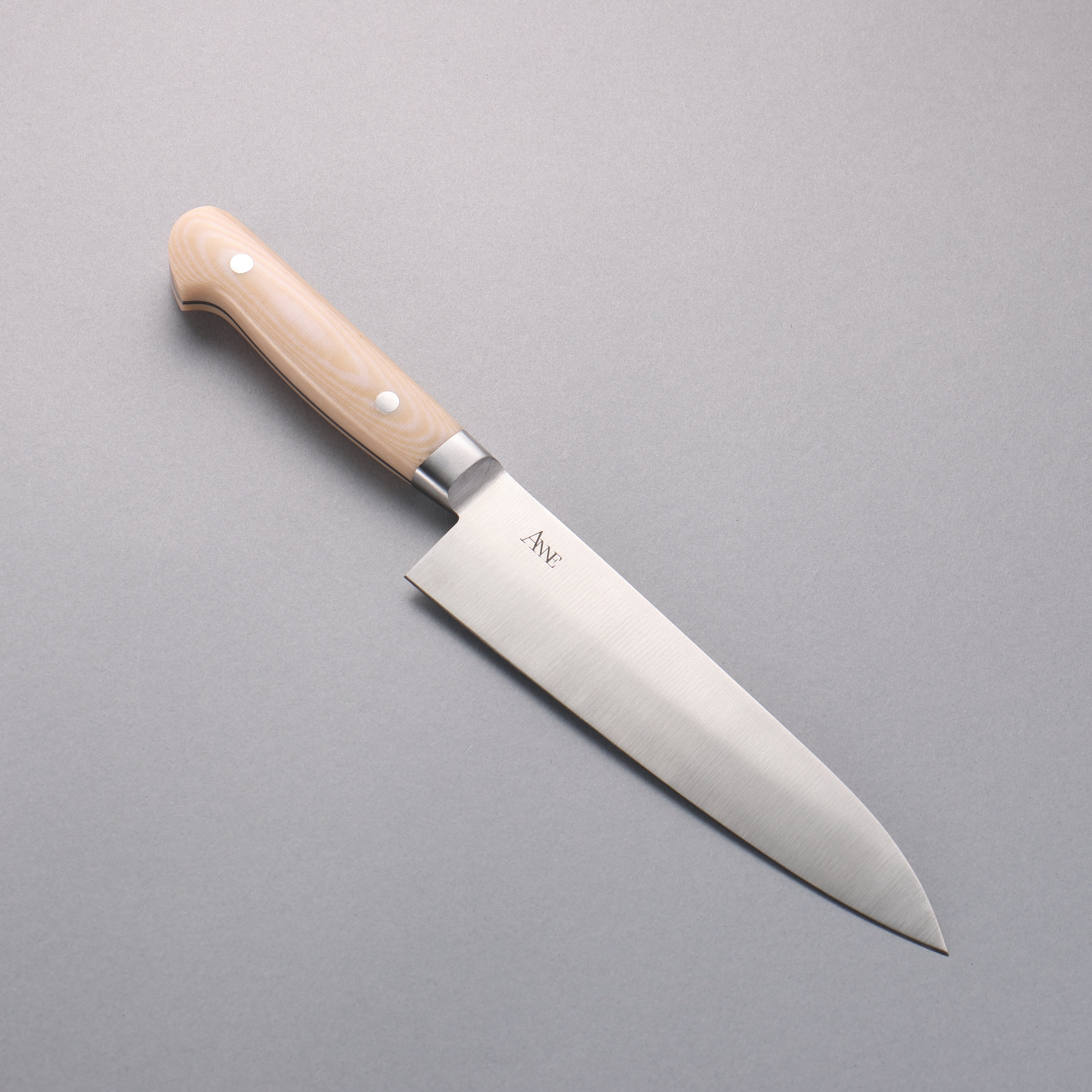 Premium Anne Japanese Steel Gyuto Chef Knife 180mm - High Carbon Stainless Steel Blade with Durable Micarta Handle - Perfect for Sushi, Meat Cutting & Professional Kitchen Use