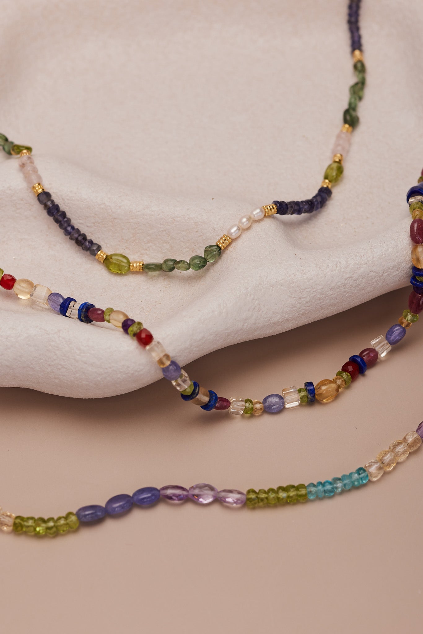 Azul Gold Beaded Necklace for Women - 18K Gold Plated Elegant Layering Chain Jewelry - Perfect for Weddings, Parties & Everyday Wear