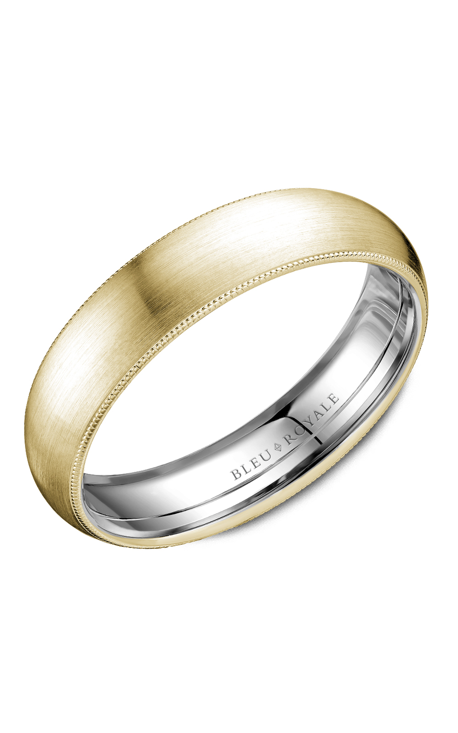 Bleu Royale Men's Wedding Band Ring - 14K Yellow Gold Comfort Fit Classic Style for Grooms & Engagement - Perfect for Weddings, Anniversaries & Special Occasions