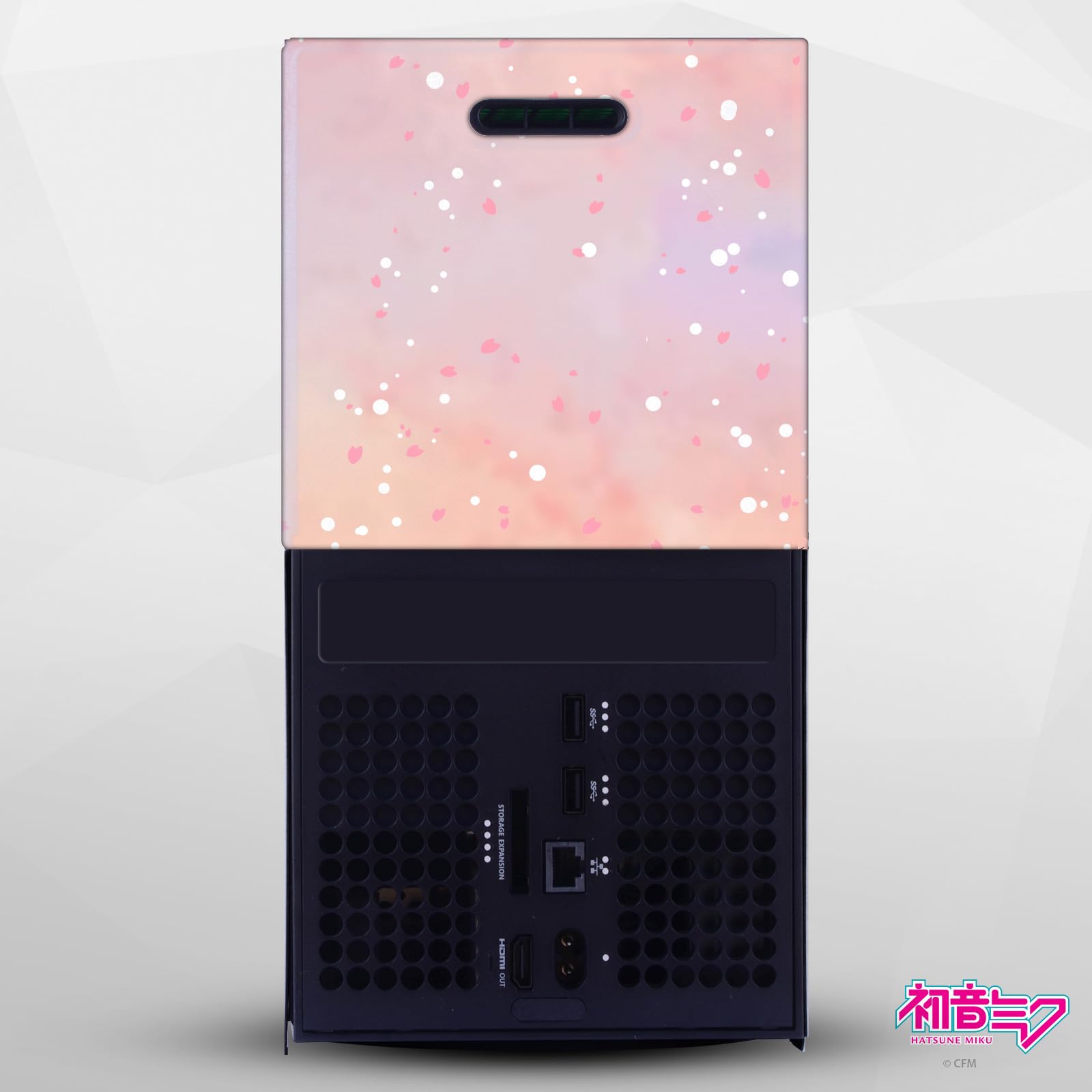 Official Hatsune Miku Character Graphics Console Wrap Compatible with Xbox Series X - Anime Gaming Skin for Xbox Series X Protection & Customization - Perfect for Gamers & Anime Fans
