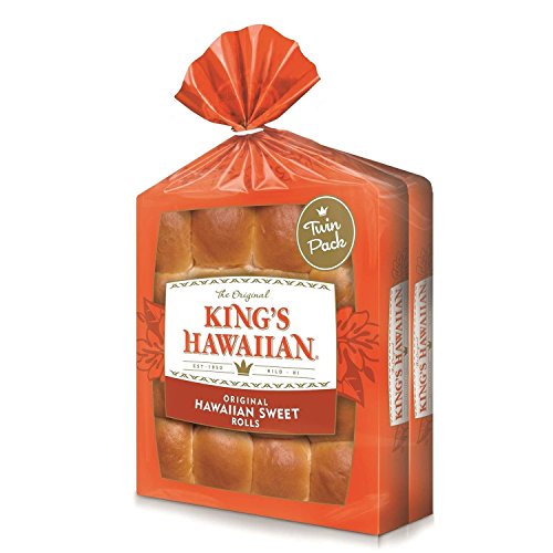 King's Hawaiian Original Sweet Rolls - Pack of 2 Bags (16 Rolls Each) | Soft & Fluffy Hawaiian Bread | Perfect for Sandwiches, Holiday Dinners & Party Appetizers