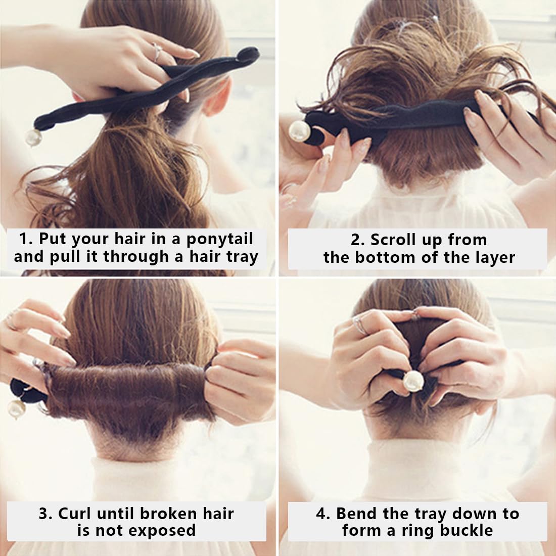 PLABBDPL Magic Chignon Hair Styling Tool, 2-Pack Donut Bun Maker for Women, DIY Hair Accessories for Easy Updos – Perfect for Weddings, Parties & Everyday Hairstyles