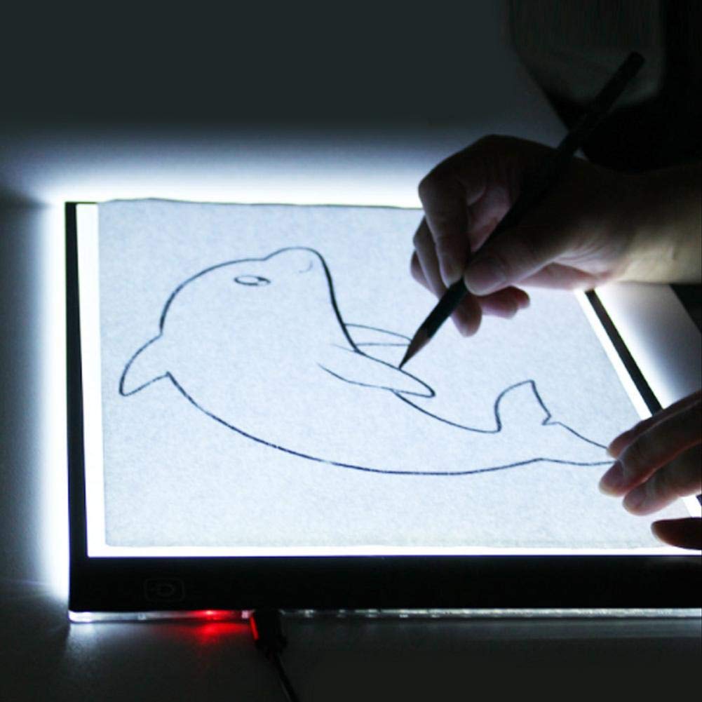 A4 Portable LED Light Box - USB Powered Dimmable Tracing Light Pad for Artists, Drawing, Sketching & Animation | Perfect for Artcraft, Calligraphy & DIY Projects