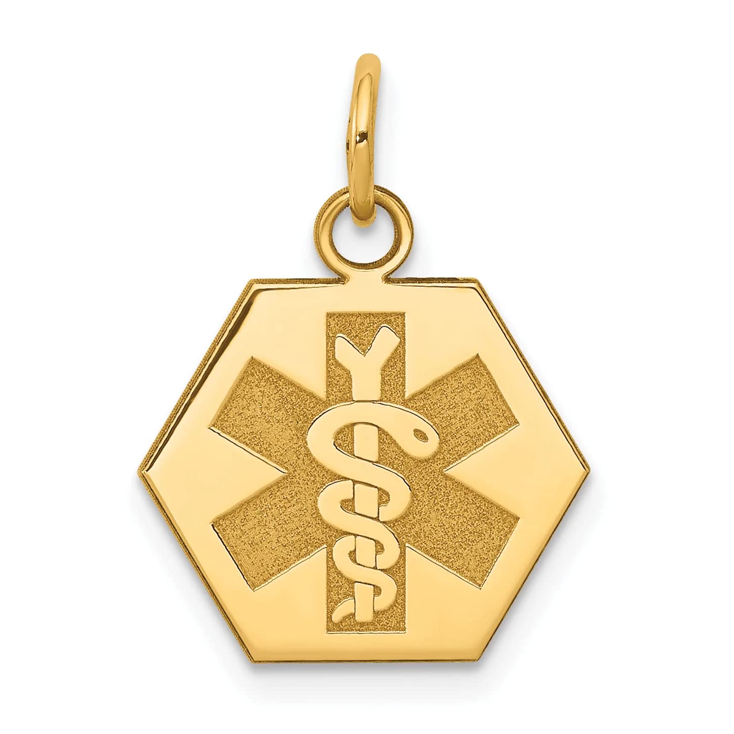 14K Gold Medical Alert Pendant Necklace - Hypoallergenic & Durable for Everyday Wear - Perfect for Allergies, Diabetes & Emergency ID
