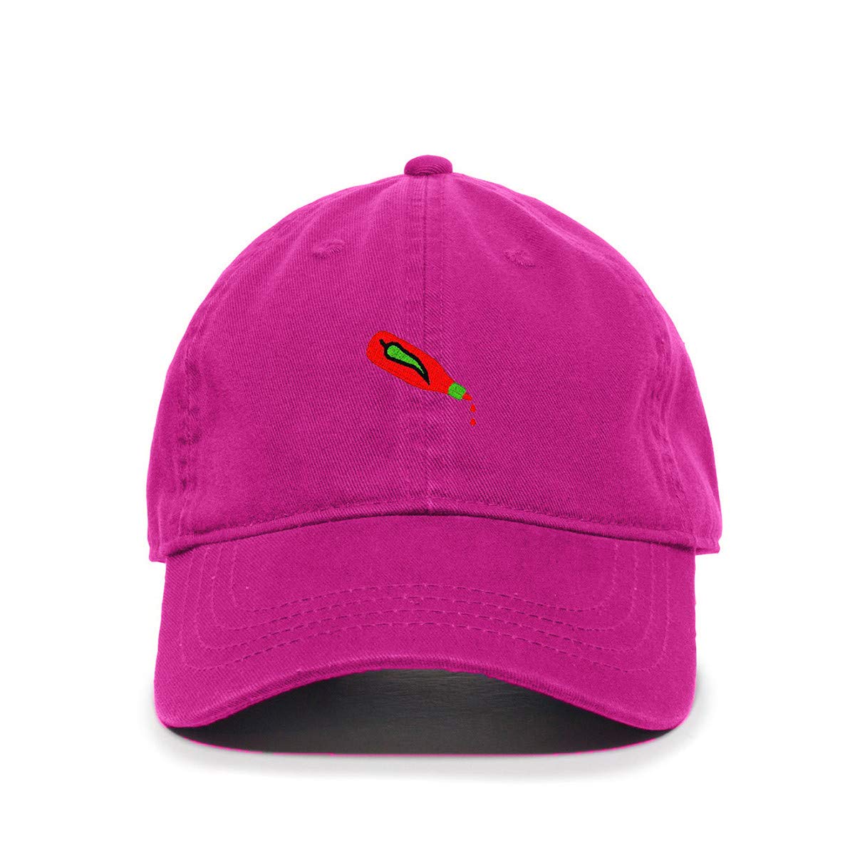 Spicy Hot Sauce Bottle Embroidered Cotton Baseball Cap - Adjustable Dad Hat for Cooking, BBQ, and Outdoor Activities