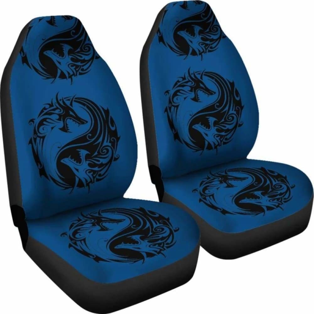 Blue Dragon Yin Yang Car Seat Covers - Stylish & Durable Universal Fit for Cars, SUVs & Trucks | Perfect for Meditation Lovers & Spiritual Commuters