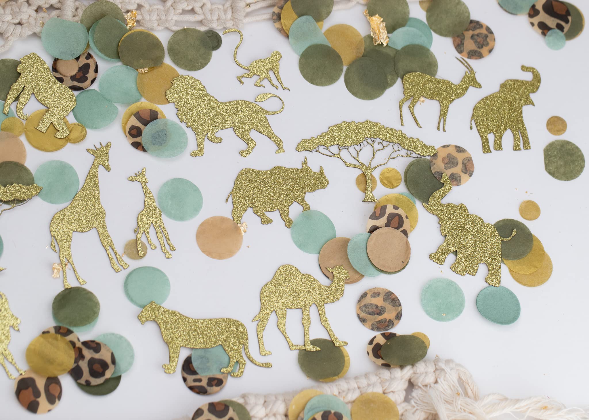Wild One Safari Baby Shower & Birthday Party Decorations for Boys - Jungle Theme Animal Confetti & Party Supplies for Baby Showers, First Birthdays & Jungle-Themed Events