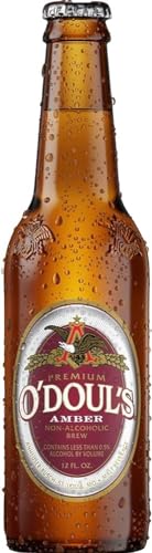 O'Doul's Amber Non-Alcoholic Beer - Premium Amber Flavor - 12oz Glass Bottles (24 Pack) | Great for Parties, BBQs, and Alcohol-Free Gatherings
