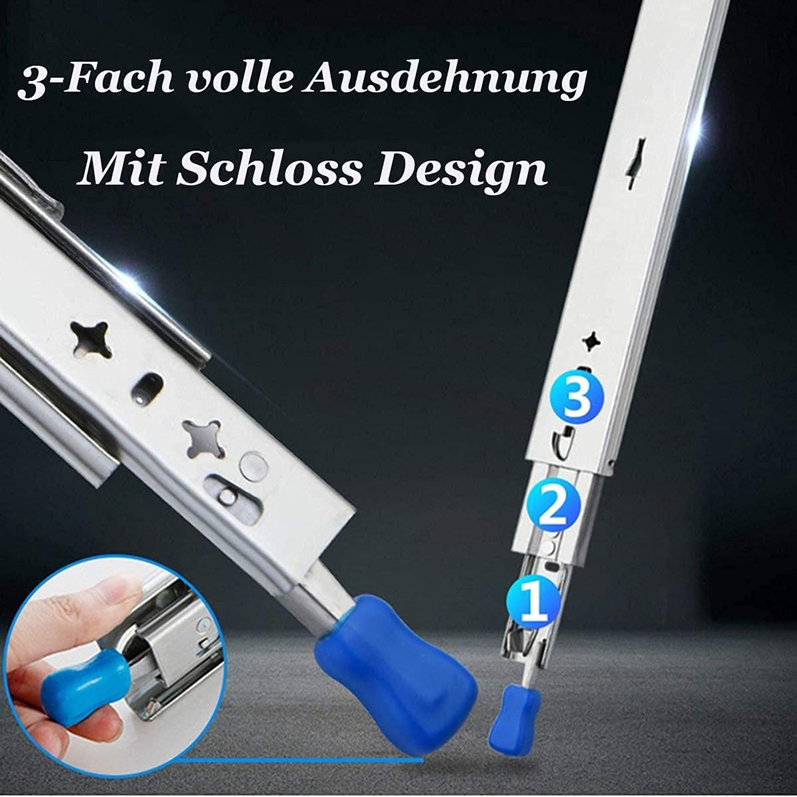 Soft Close Ball Bearing Drawer Slides - 32 Inch Heavy Duty Full Extension Side Mount Drawer Rollers (1 Pair 800mm) - Perfect for Kitchen Cabinets, Dressers & Furniture Installation