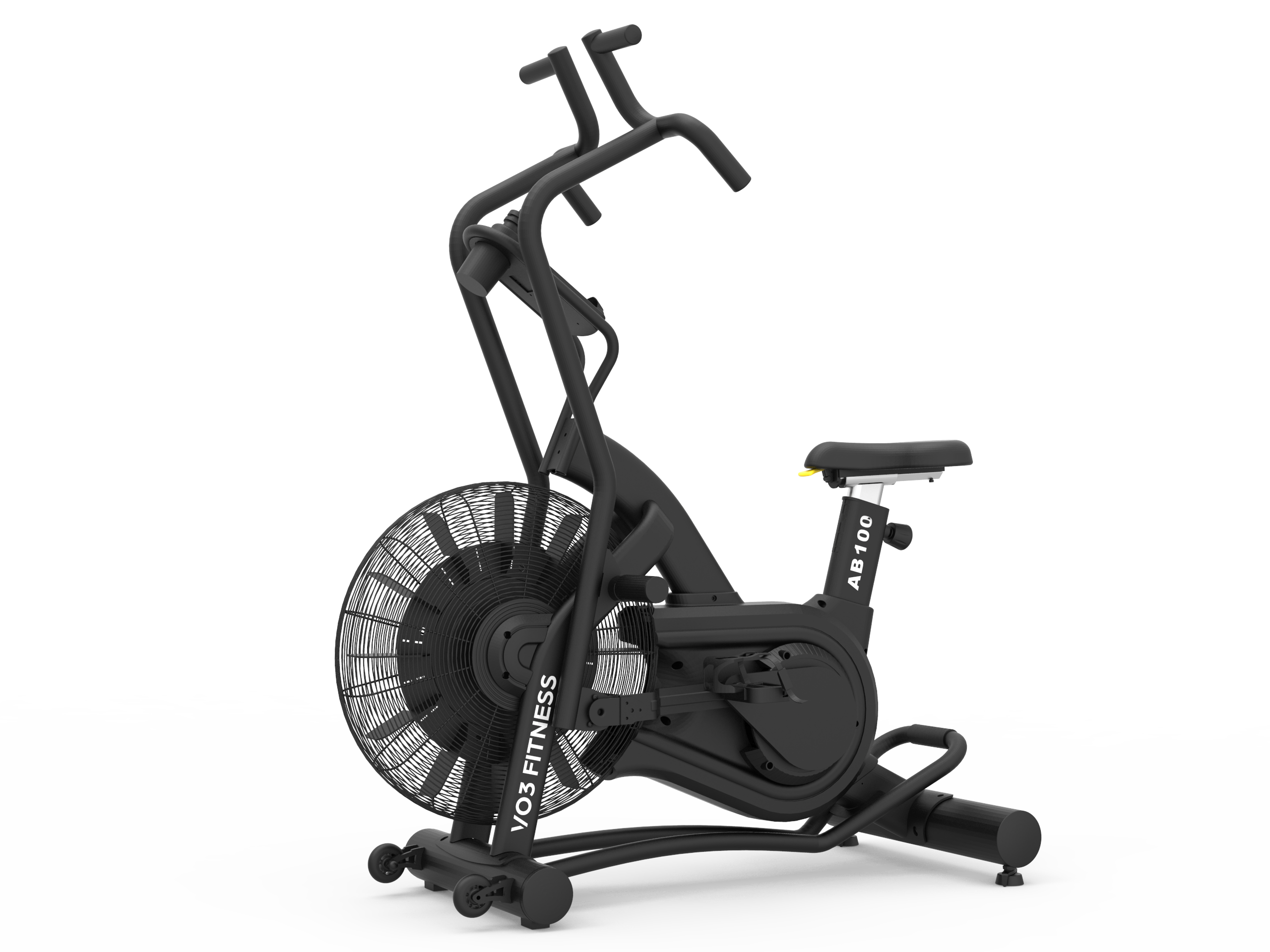 VO3 FITNESS AB100 Light Commercial Air Bike - Heavy Duty Exercise Bike for Home & Gym - Perfect for Cardio, HIIT & Full Body Workouts