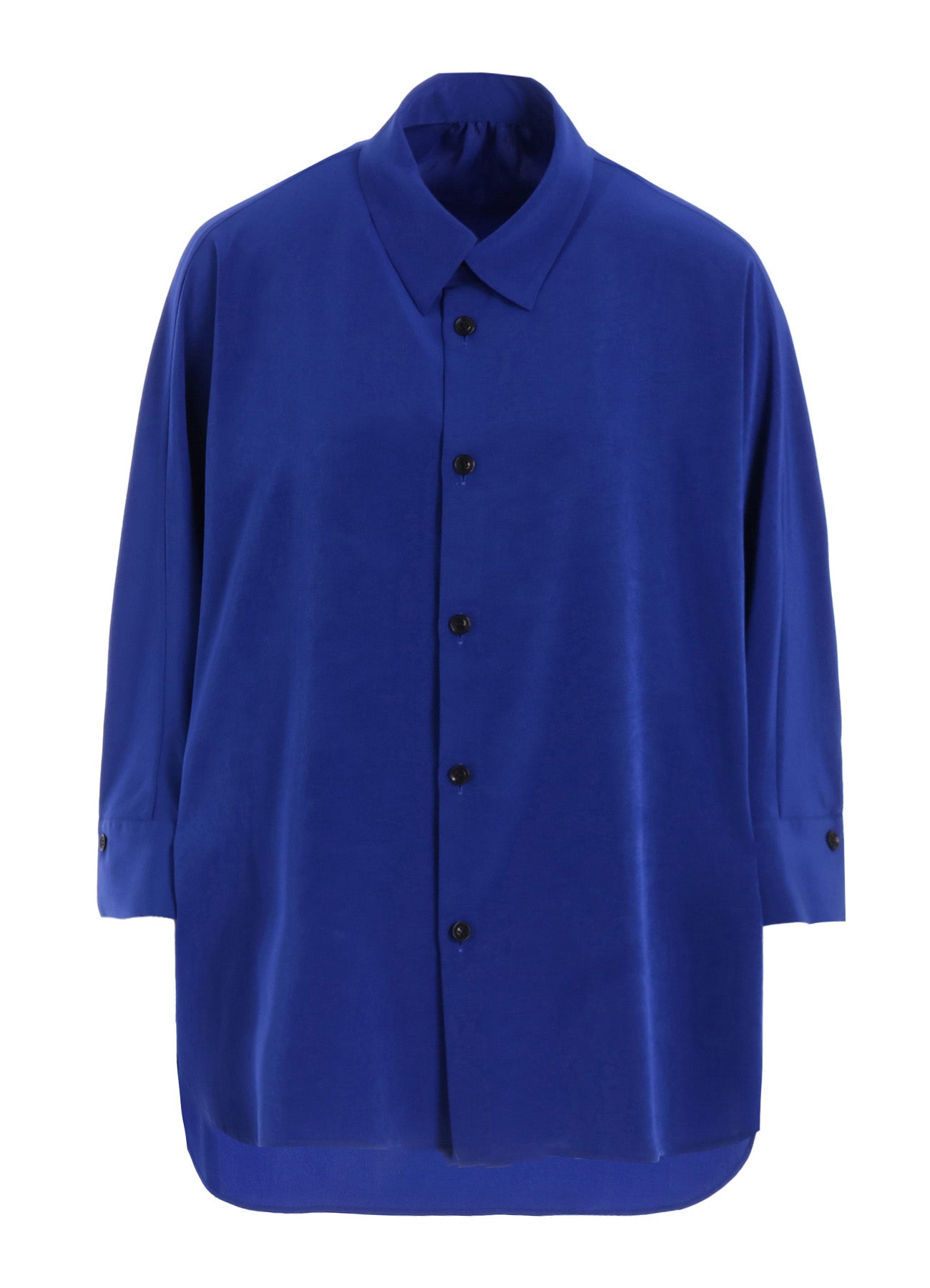 Elegant Crepe de Chine Half Sleeve Cape Blouse - Women's Fashion Tops for Office Wear & Evening Outfits