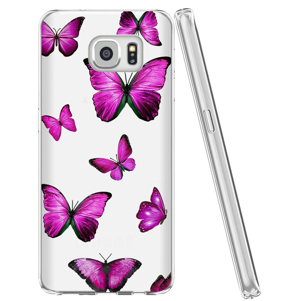 Samsung Galaxy S7 Case for Women - Cute Clear Slim Shockproof TPU Rubber Phone Cover with Butterfly Pattern | Perfect for Everyday Protection & Style