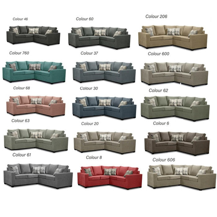 Premium Canadian-Made 2x2 Sectional Sofa with 17 Fabric Choices - Perfect for Living Rooms, Family Gatherings & Cozy Home Decor