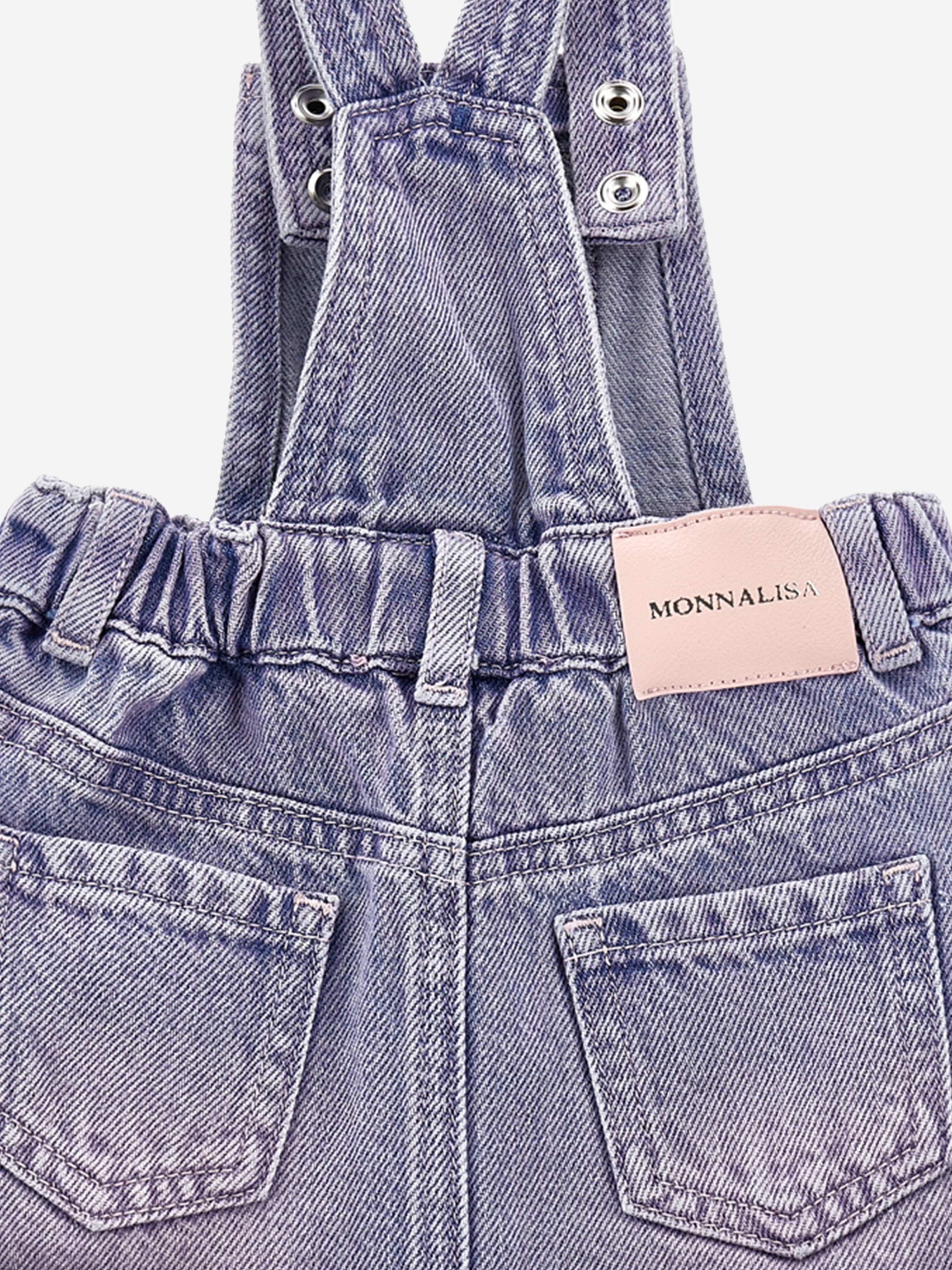 Adorable Baby Girls Rose Denim Dungaree Dress - Blue Denim Overalls for Toddlers | Perfect for Playdates, Photoshoots & Everyday Wear