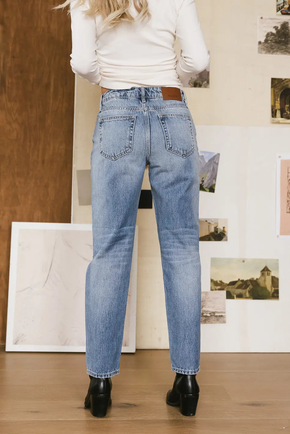 Michelle Straight Leg Jeans for Women - High Waist Slim Fit Denim Pants (Final Sale) - Perfect for Casual Wear, Office & Everyday Outfits