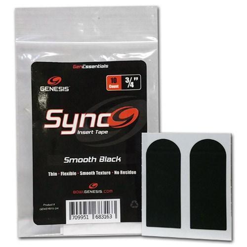 Genesis Sync Black 3/4 Insert Bowling Tape - 10 Pack | Perfect for Finger Grip & Ball Control | Ideal for League Play & Tournament Bowling