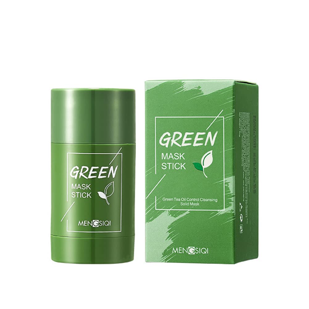 GECOMO Green Tea Stick Mask - Purifying Clay Mask for Oil Control & Deep Pore Cleansing - All Skin Types (Men & Women) - 1 PC - Perfect for Acne-Prone Skin & Daily Skincare Routine