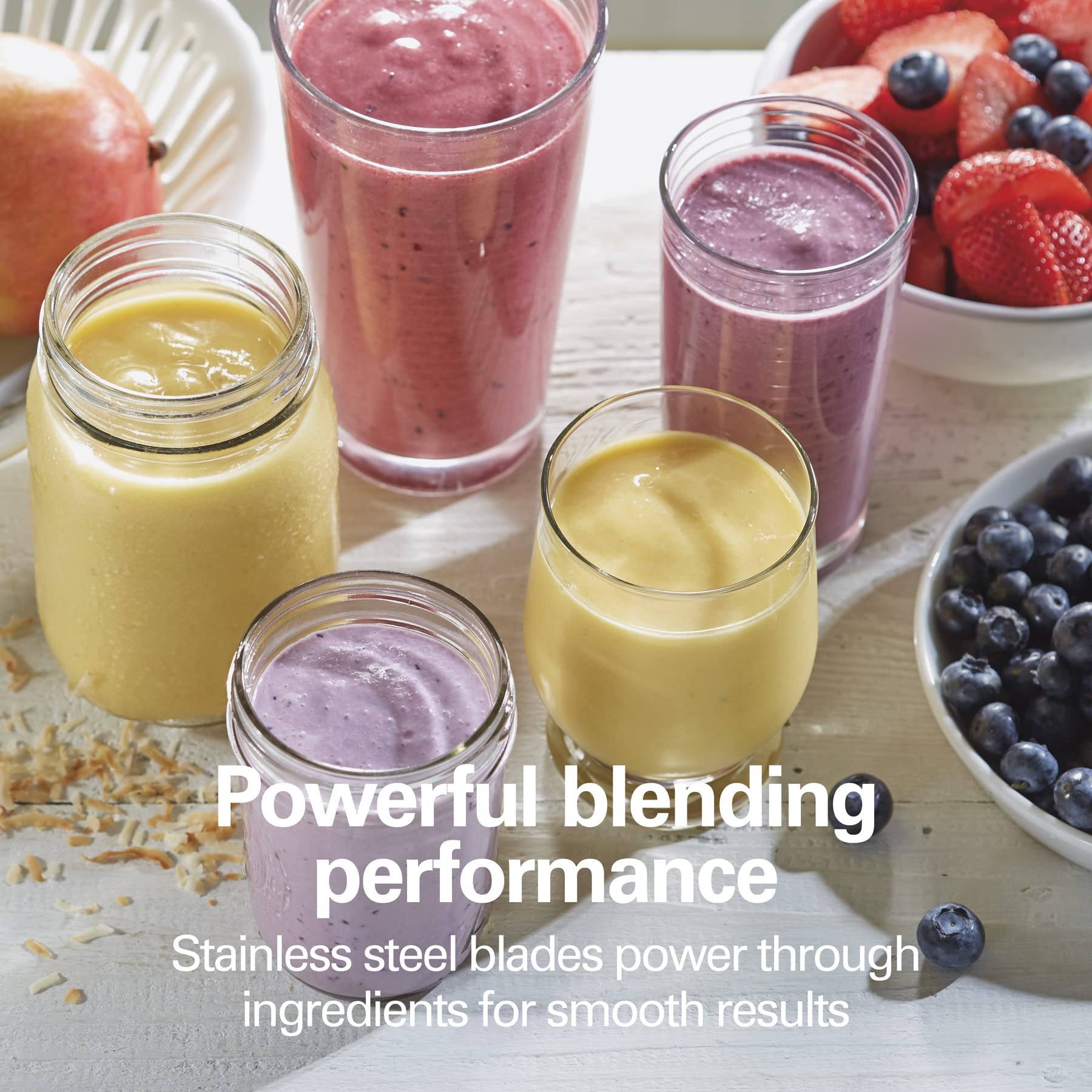 Hamilton Beach Food Processor & Blender Set for Kitchen & Smoothies
