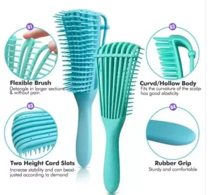 **Scheibe Detangling Paddle Hair Brush for Women & Men - Green Color 1 Pc - Perfect for Curly, Thick, and Long Hair Styling at Home or Salon**