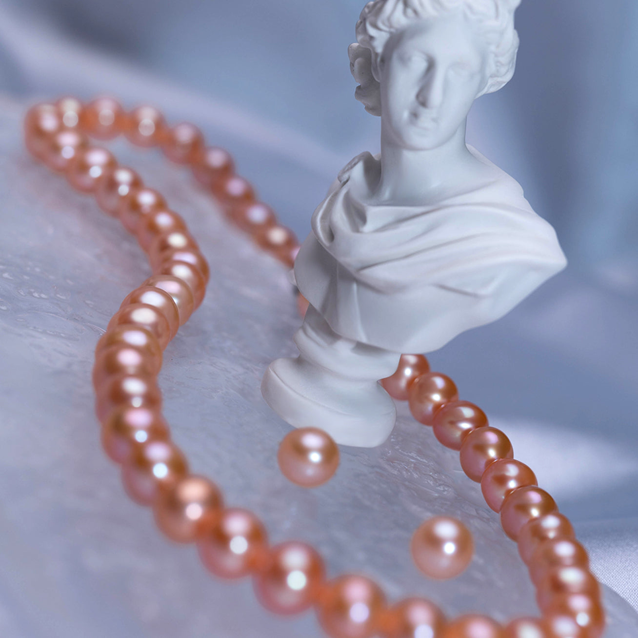 18K Gold Edison Pink Pearl Necklace - AAA Grade Cultured Pearl Jewelry for Women, Elegant Gift for Anniversary, Wedding & Special Occasions