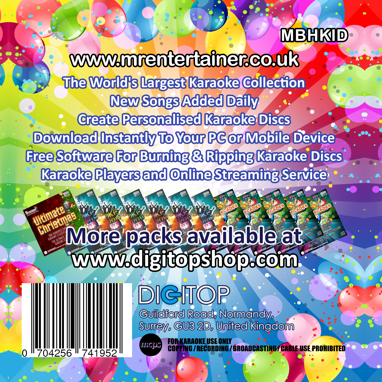 Mr Entertainer Big Karaoke Hits for Kids Party - Fun Children's Sing-Along Music Machine for Birthday Celebrations & Family Gatherings