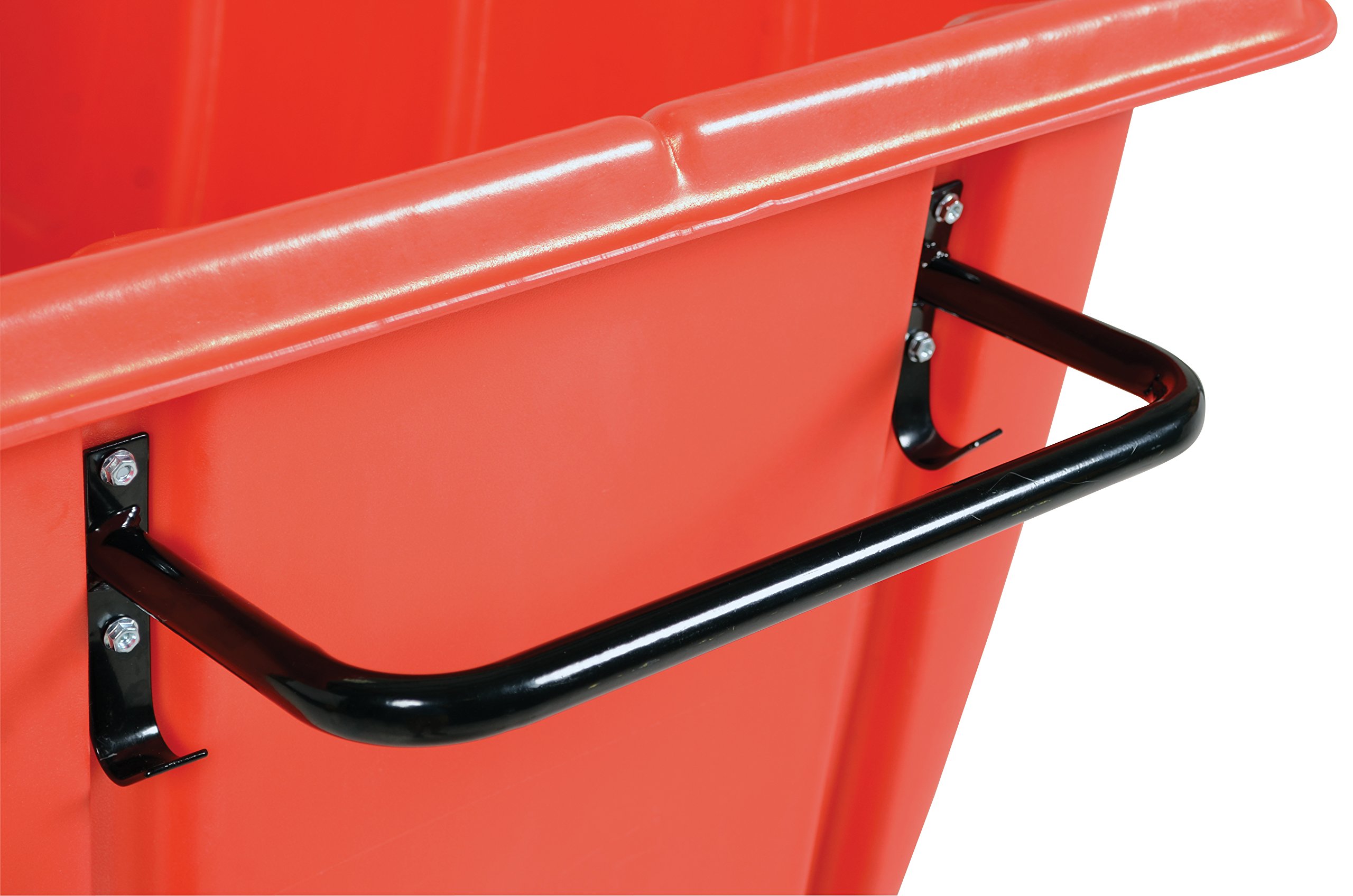 Vestil TDT-100-LD-RED 1 Cubic Yard Plastic Light Duty Tilt Truck with 850 Lb Capacity - Red | Ideal for Warehouse, Factory & Home Moving