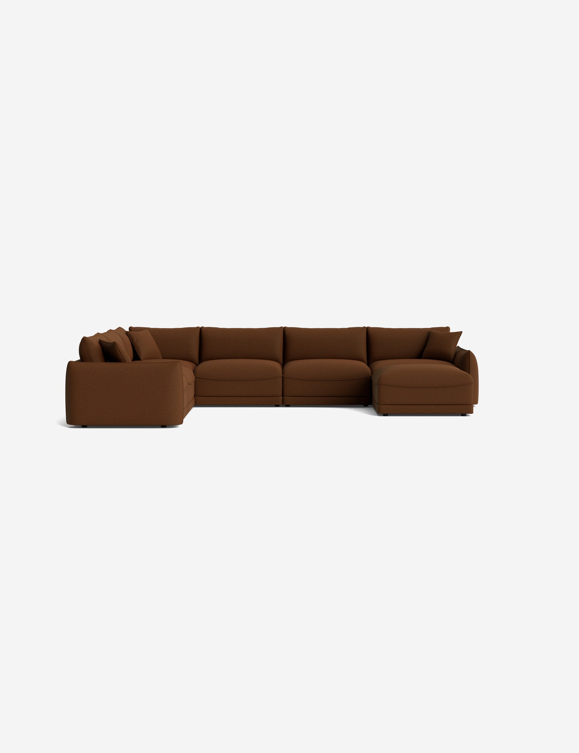 Balmer Modular Corner Sectional Sofa with Ottoman - Modern L-Shaped Couch for Living Room, Family Room & Home Theater - Comfortable & Stylish Furniture for Relaxing & Entertaining