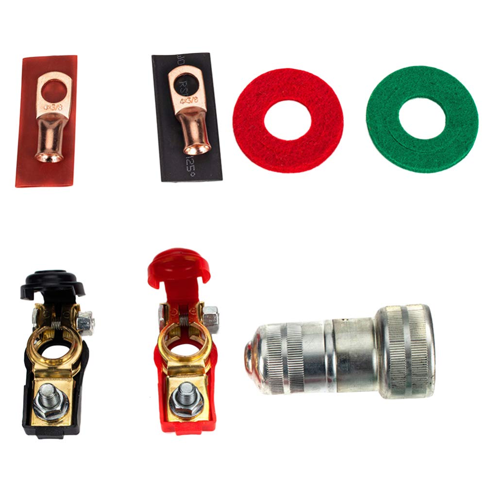 Heavy Duty Car Battery Terminal Connectors - Positive & Negative Battery Clamps with Secure Terminal Clips - Perfect for Automotive Battery Maintenance & Replacement